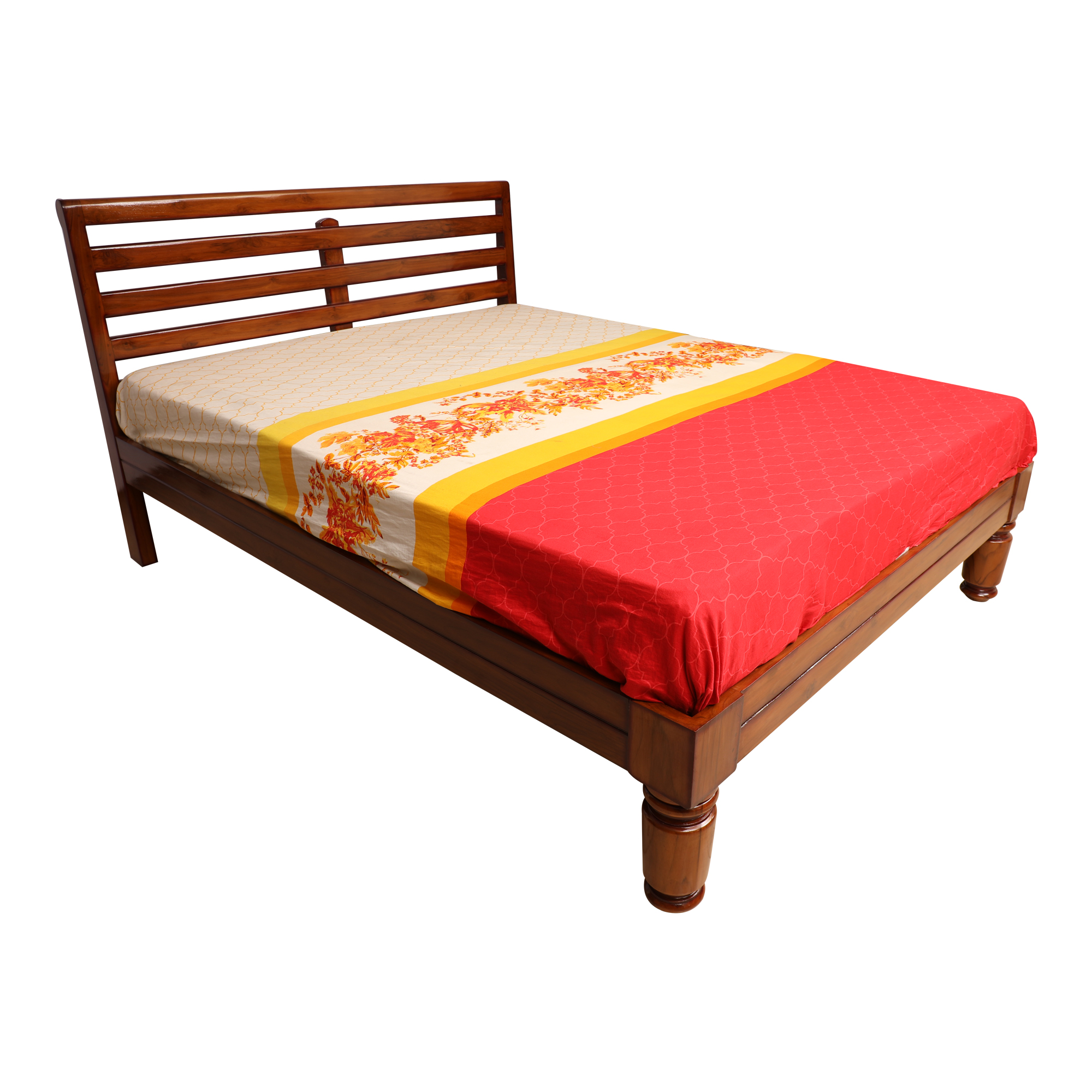 BD01 Solid Teak wood cot Wooden Bed JFA.IN