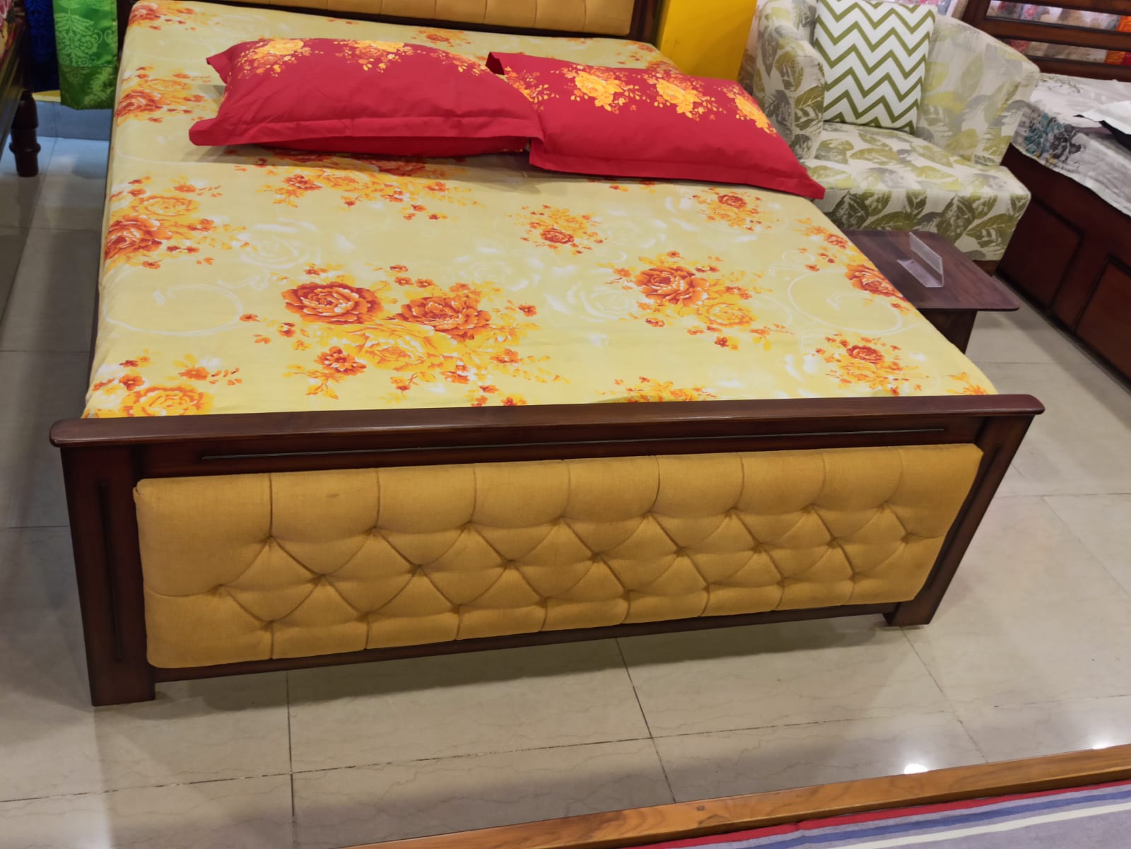 BD10 Solid Teak wood WP foam Cot Cot in Chennai JFA.IN