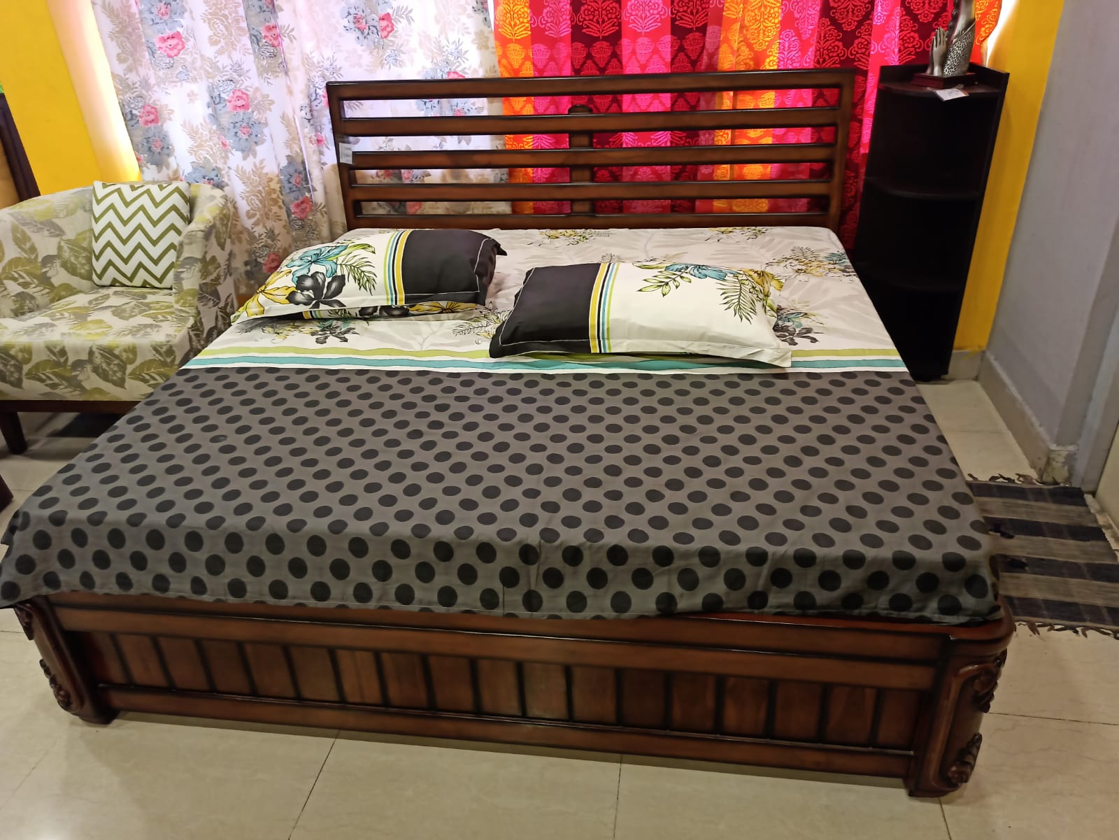 BD-01 Solid Teak wood cot Bottom Drawer - Buy Bed with Storage Online