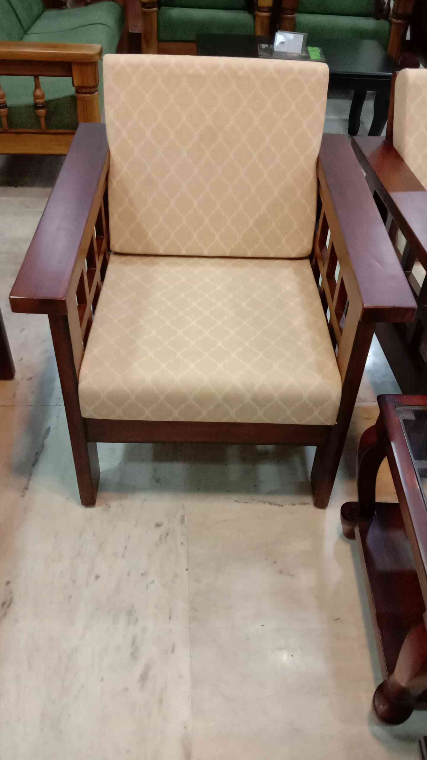 Kattam Sofa Set With Cushion Wooden Sofa Set JFA.IN