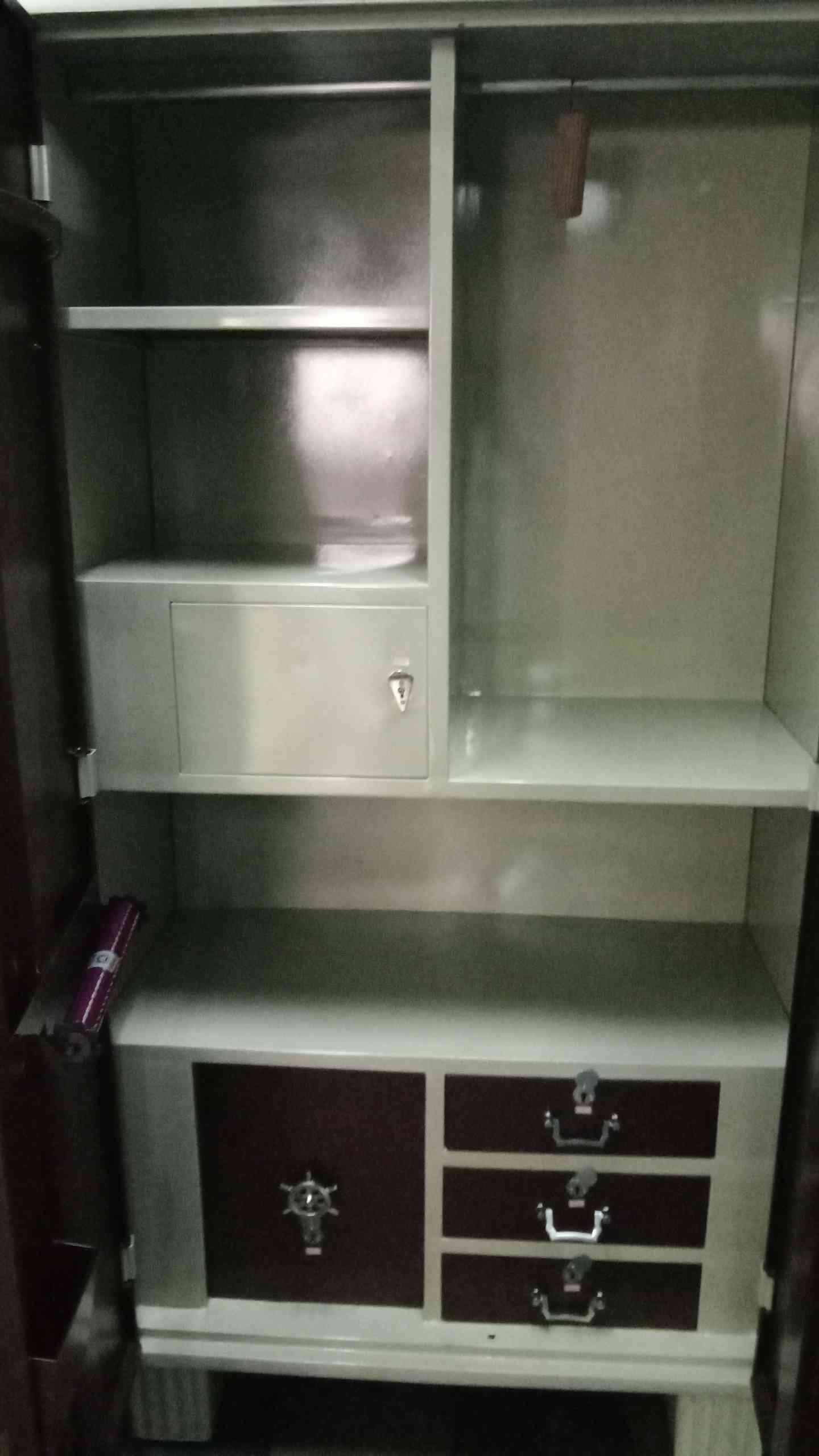 ASI SC-02 Steel Cupboard With Locker+Safe Model+3 Drawer+Hanger+Mirror ...