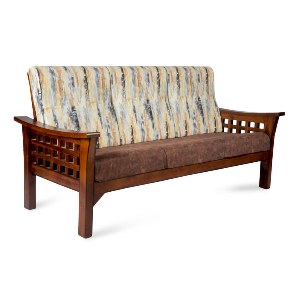 Jali sofa set Loose Cushion Wooden Sofa in Chennai JFA.IN