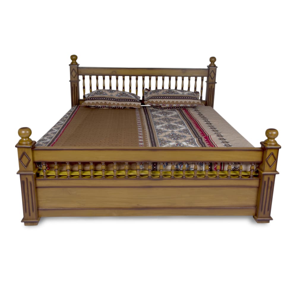 BD18 Solid Teak wood cot Hydraulic Storage Storage Cot in Chennai