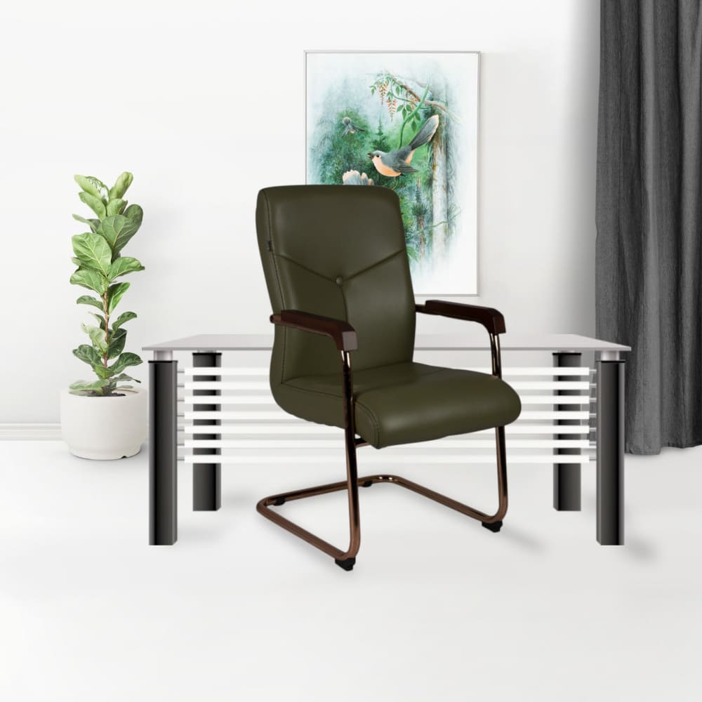 RUH DV-1187 Chair Wooden Arm||Green||Office Chair