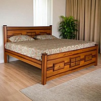 Wooden Bed Design New Model Wooden Cot BD-02 Solid Teak Wood Cot
