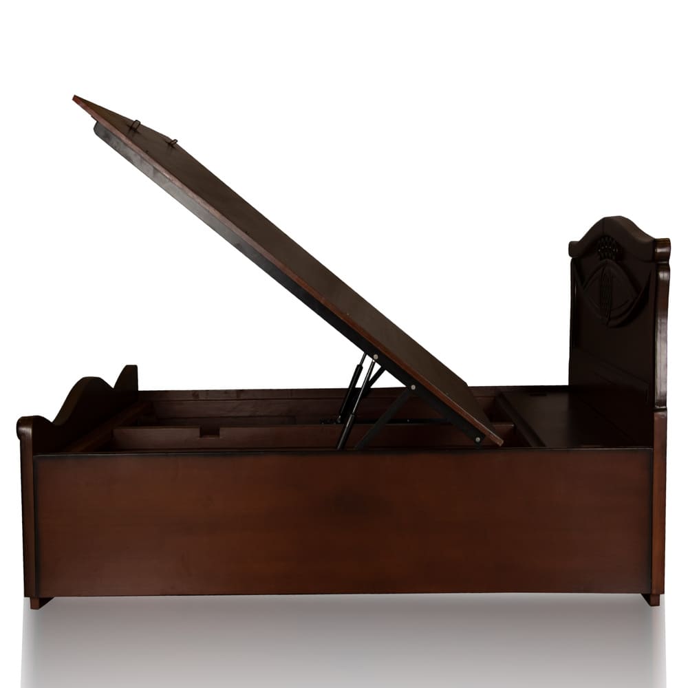 BD16 Solid Teak wood WP Cot Hydraulic Storage Buy Bed with Storage