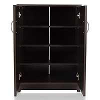 GURU SR-06 4 Steps Two Door Shoe Rack|36HX24WX12D|Wenge||MP Cabinet