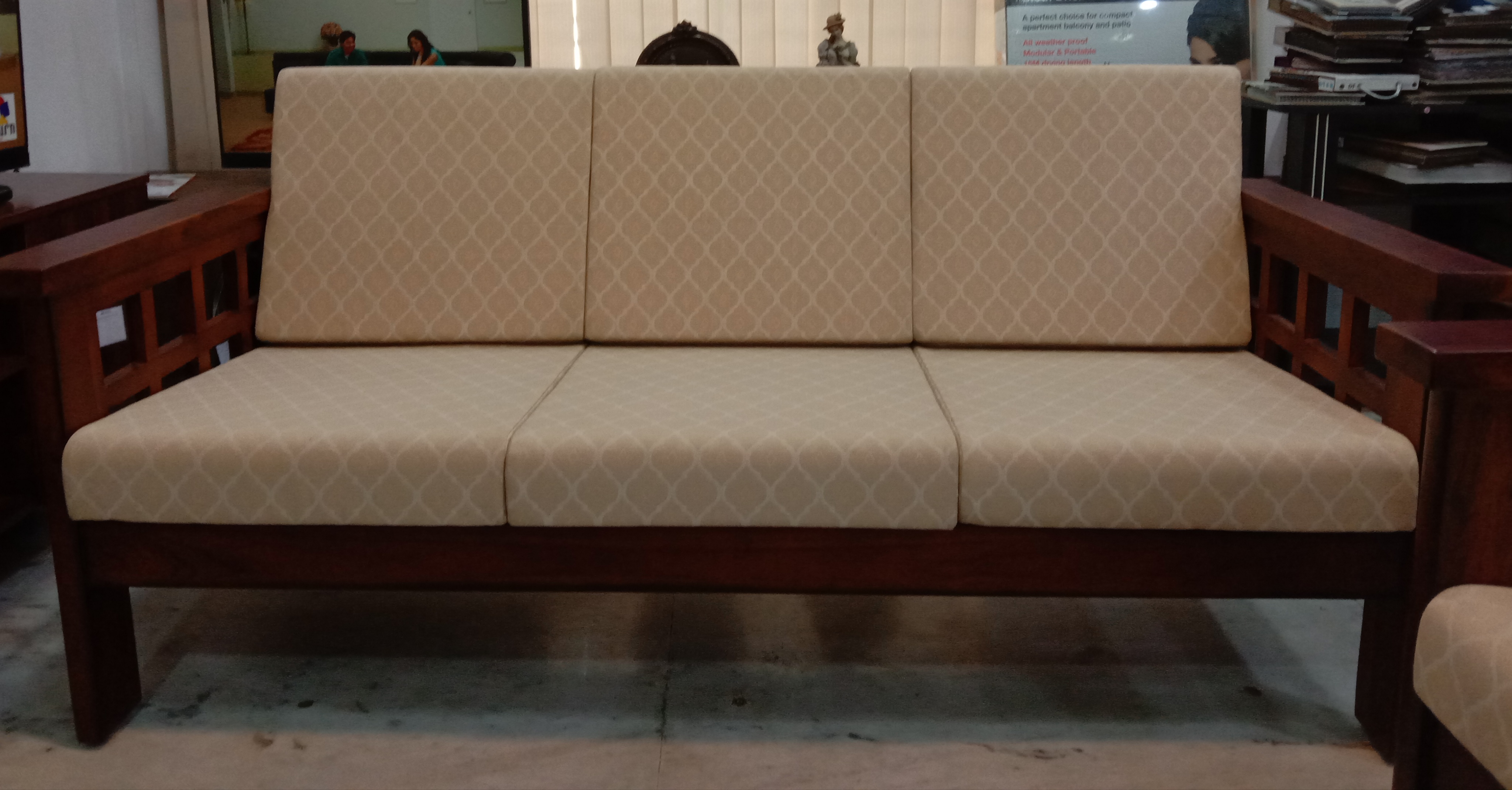 Kattam Sofa Set With Cushion Wooden Sofa in Chennai JFA.IN