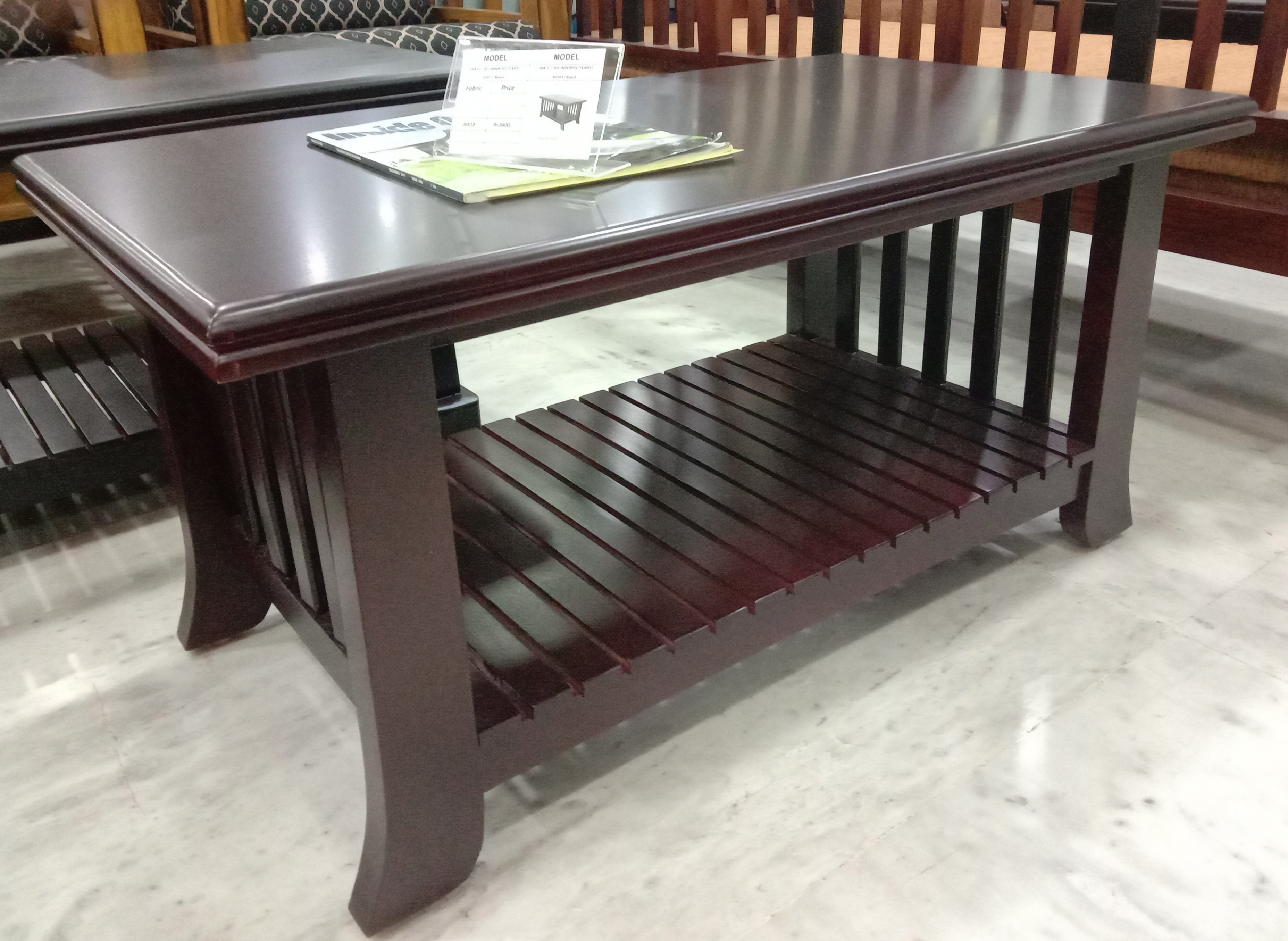 ZCT 201 IMPORTED TEAPOY With FJ Board Wooden Center Table JFA.IN