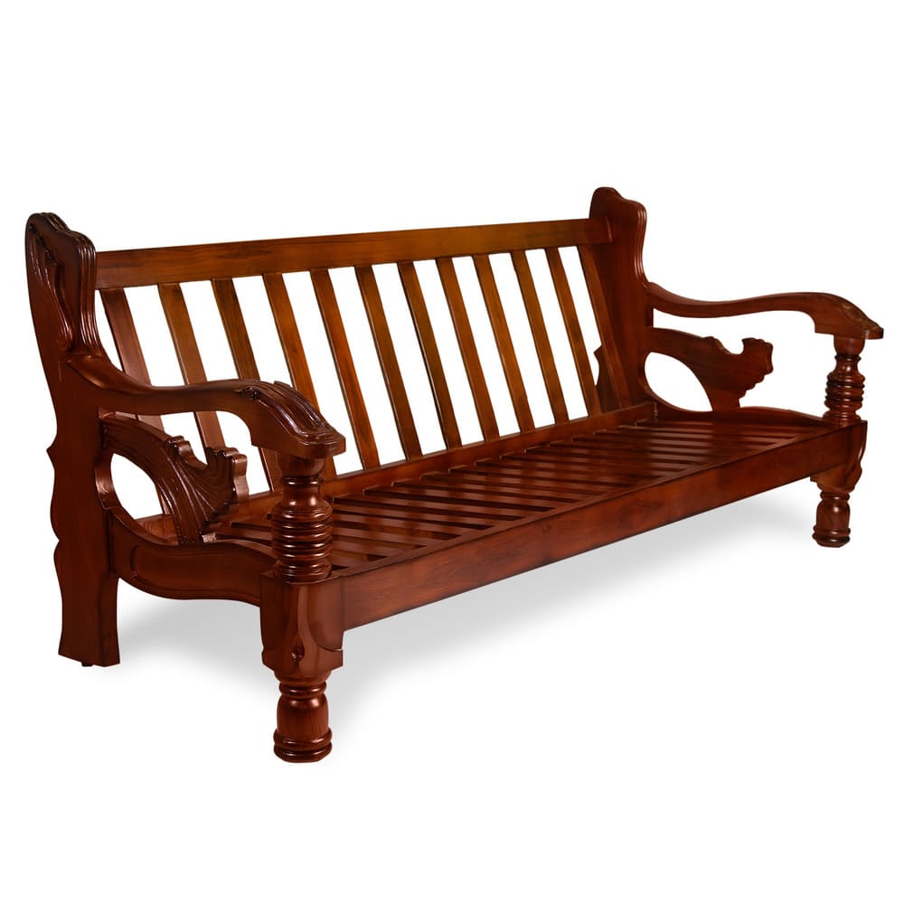 Shark SS027 Loose Cushion Wooden Sofa in Chennai