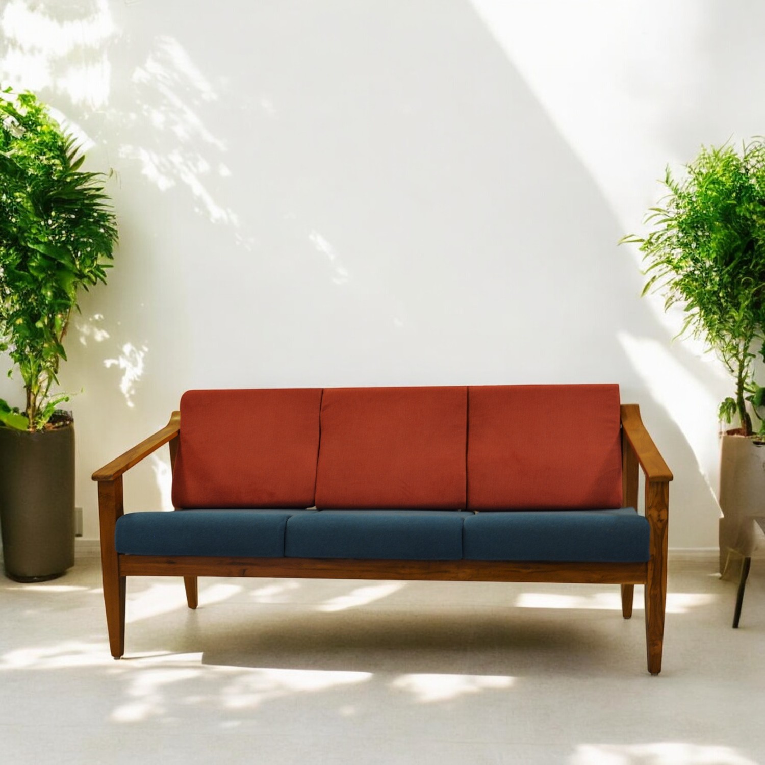 AKS Jerry Sofa 3 Seater Natural Dx Premium Wooden Sofa Set aks-jerry-sofa-3-seater-natural-dx-premium-wooden-sofa-set