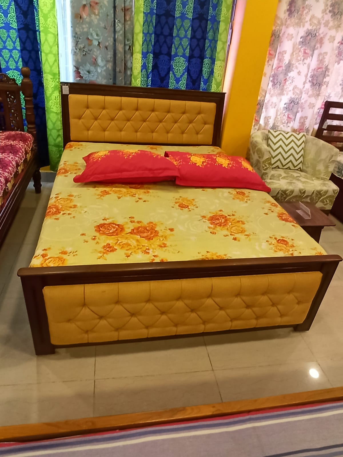 BD10 Solid Teak wood WP foam Cot Cot in Chennai JFA.IN